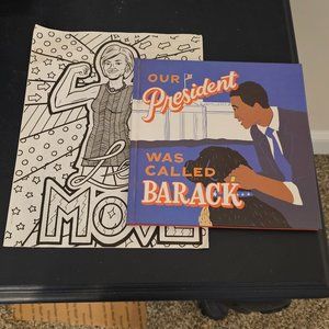 Our President Was Called Barack Book SIGNED Coloring Pages Biden Michelle Bo Dog